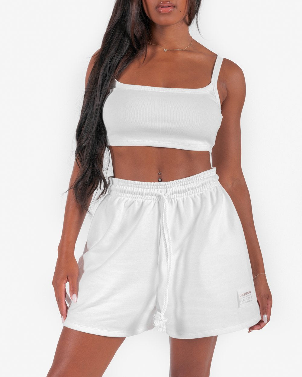 DENSE JOGGER SHORTS - Oyster-white